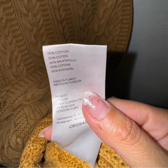 Free People mustard Margo swift knit midi skirt m - Picture 10 of 10